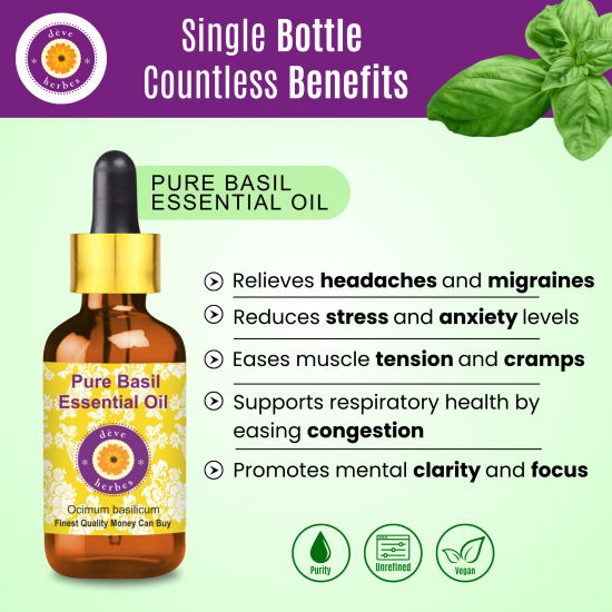 Pure Basil Essential Oil 