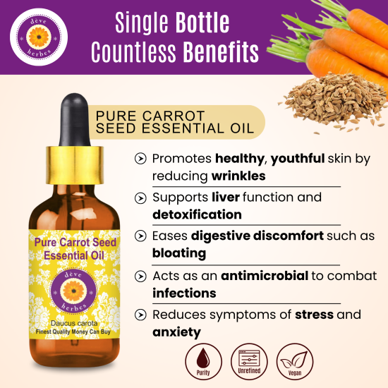 Pure Carrot Seed Essential Oil 