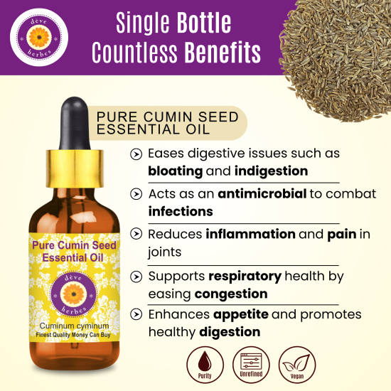 Pure Cumin Seed Essential Oil 