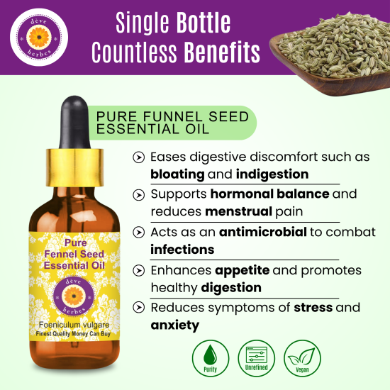 Pure Fennel Seed Essential Oil 