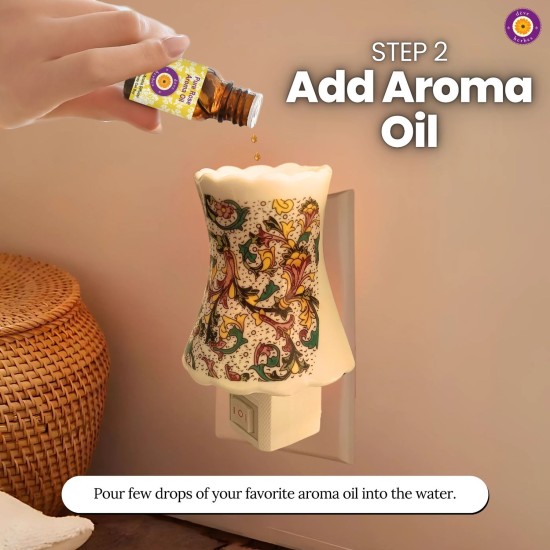 Plugin Ceramic Aroma Diffuser with Pure Mandarin Aroma Oil 15ml