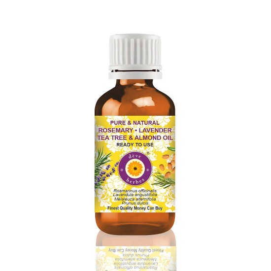 Rosemary Lavender Tea Tree and Almond Oil, Ancient Recipe for Healthy Hair and Scalp Massage