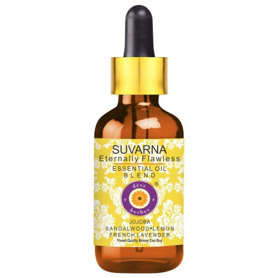 Suvarna - Fair & Flawless - Essential Oil Blend of Sandalwood, French Lavender & Lemon Essential oils in Jojoba Oil 