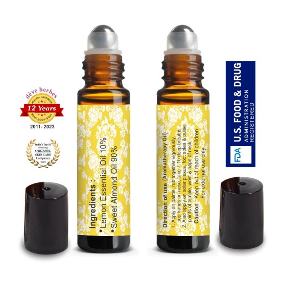 Lemon Essential Oil Pre Diluted Roll-on Blend